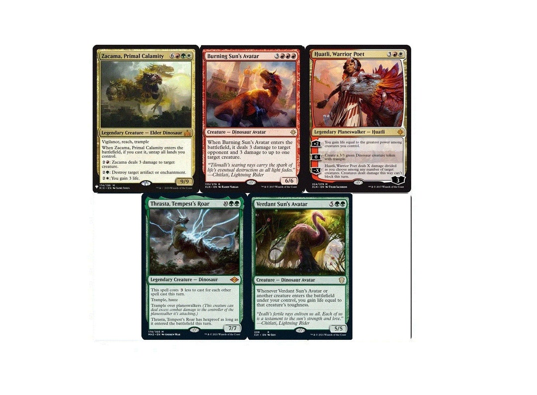 Dinosaur Deck Commander/edh Deck MTG Magic the Gathering Zacama Thrasta Etsy