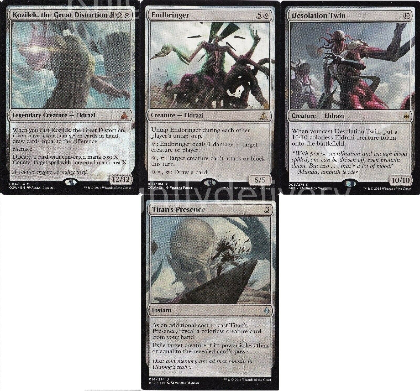 Colorless Eldrazi Complete Deck Endbringer Kozilek 60 Cards MTG NM Etsy