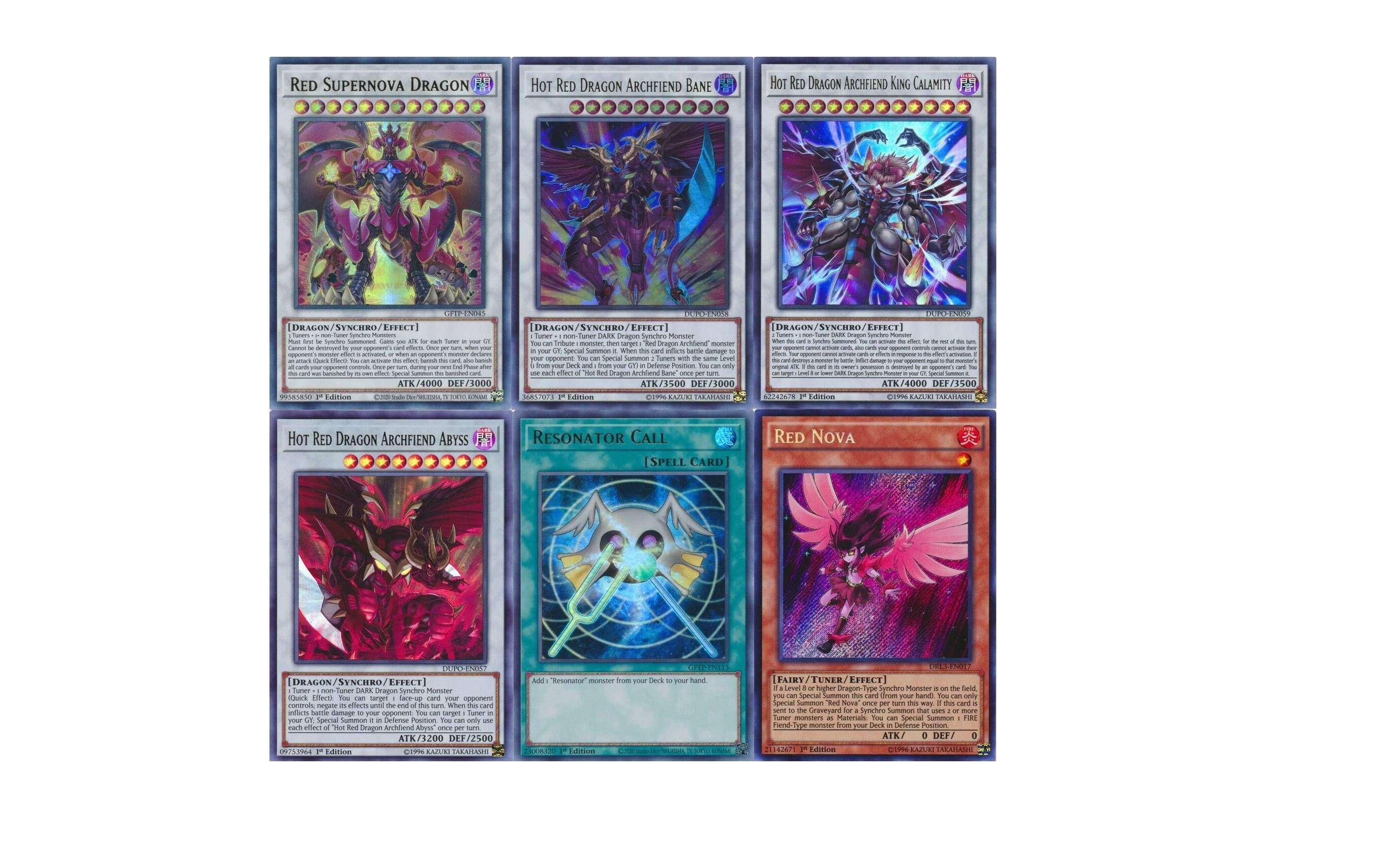 Yugioh Hot Red Dragon Archfiend Budget Deck Supernova King Calamity NM