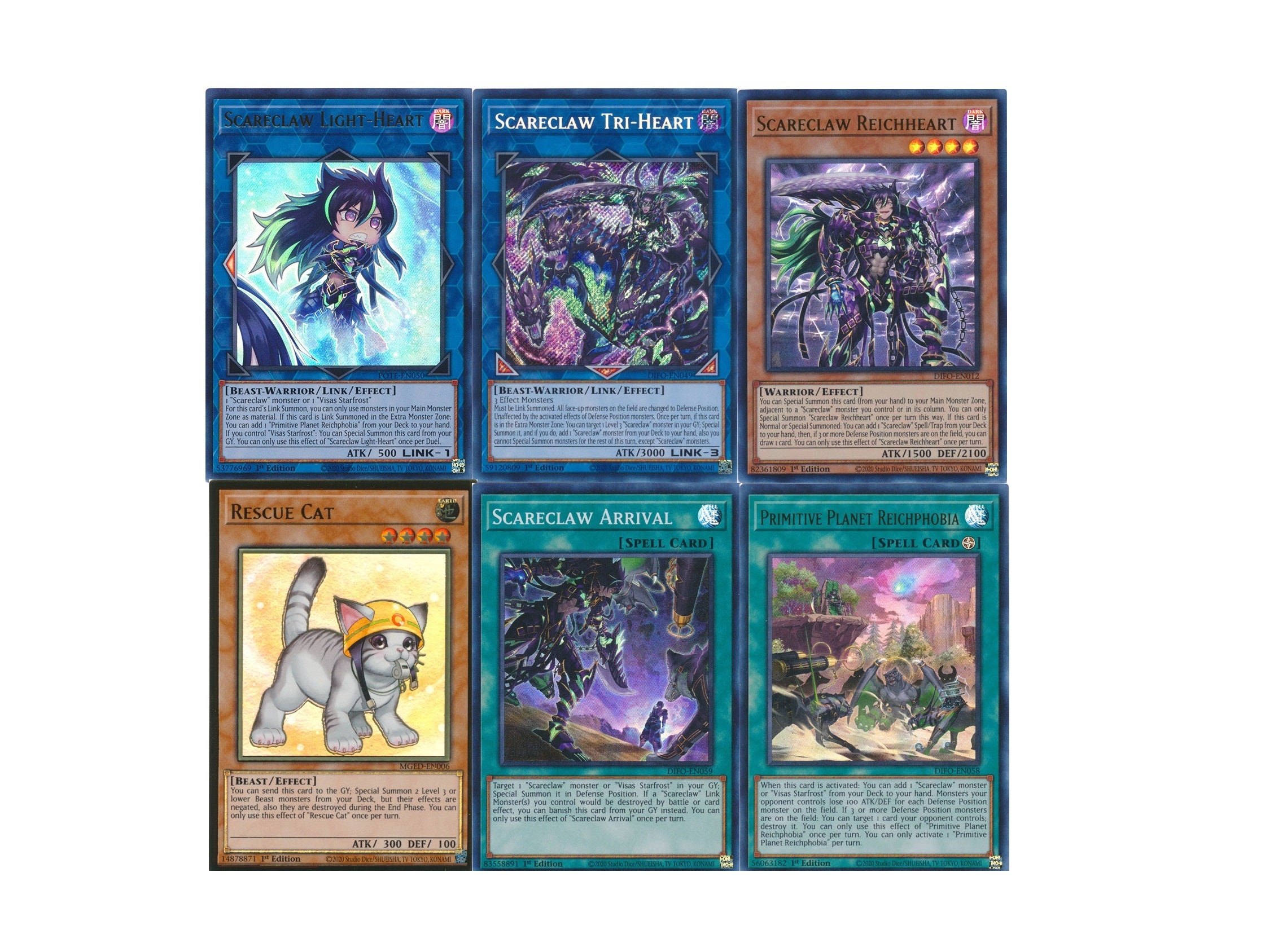 Yugioh Scareclaw 2023 Deck Triheart Lightheart Reichheart Etsy