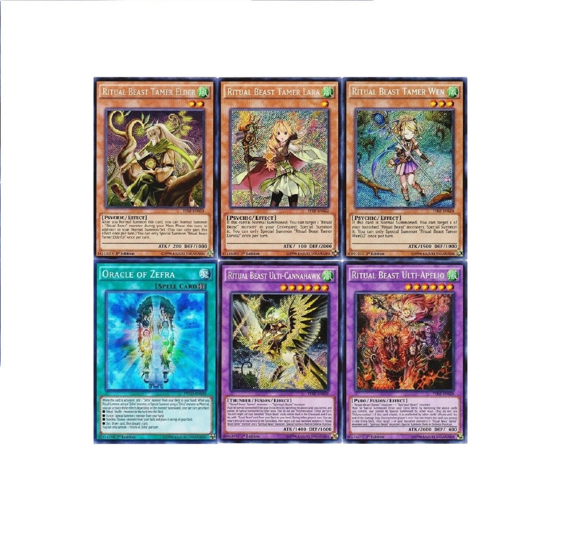 Yugioh Ritual Beast 21 Deck Tamer Elder Oracle Of Zefra Etsy