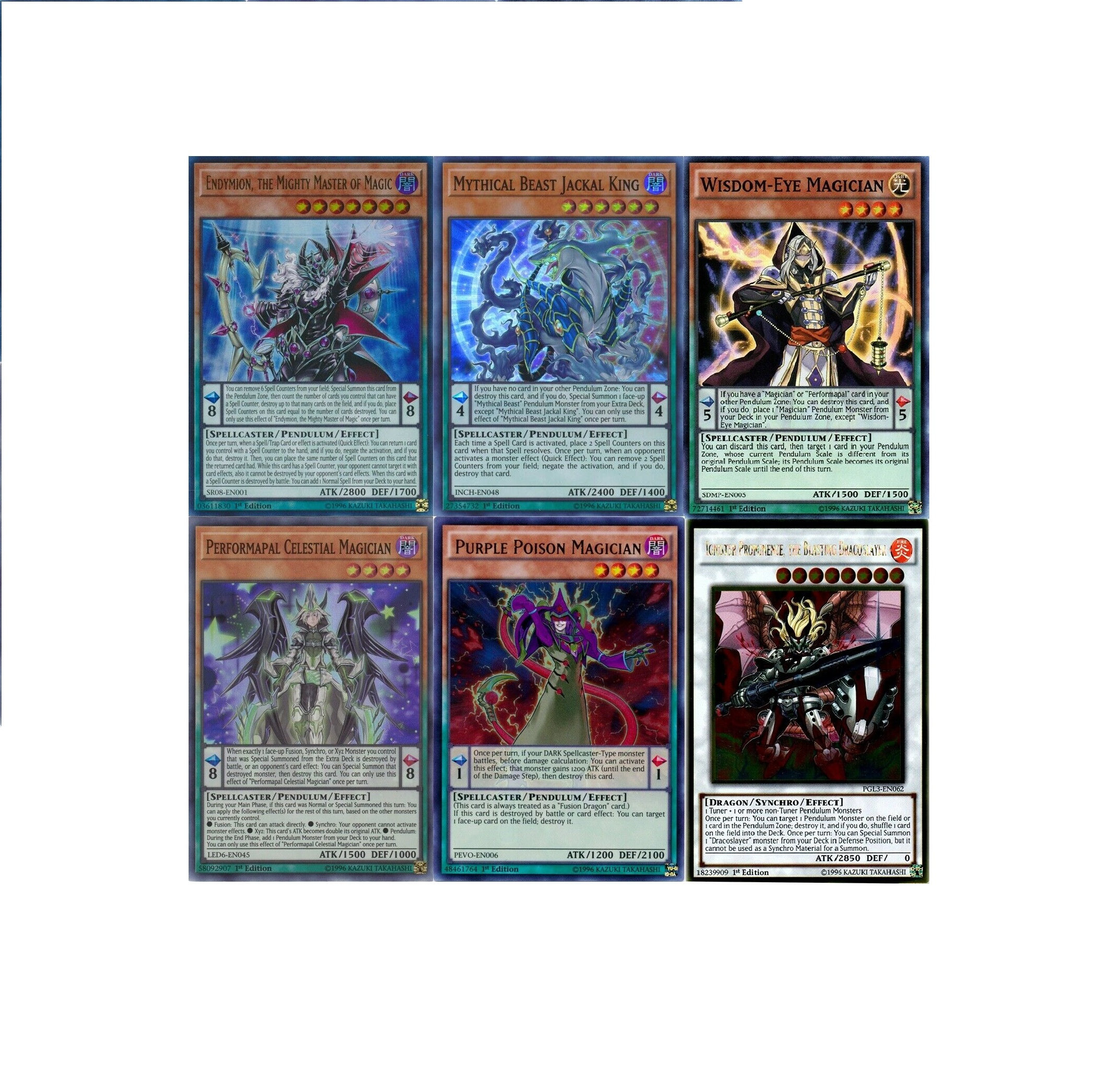Yugioh Pendulum Magician 21 Deck Endymion Wisdom Etsy