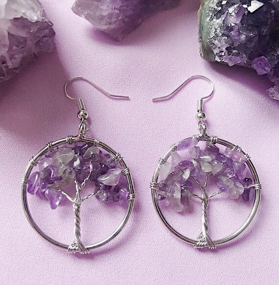 Baby clearance amethyst earrings