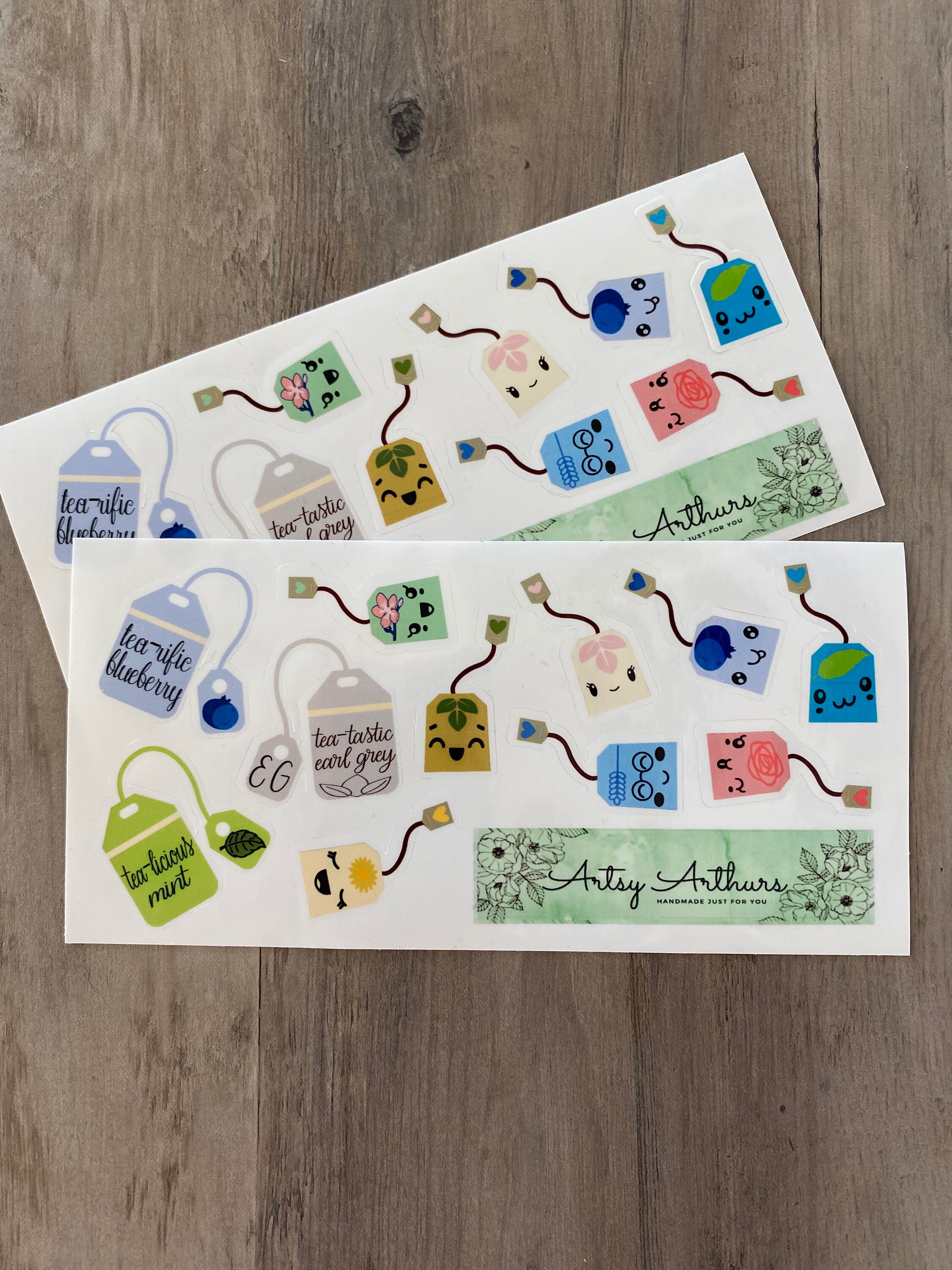 Tea Bag Emoji Sticker Seite Artsy Arthurs Scrapbook Etsy