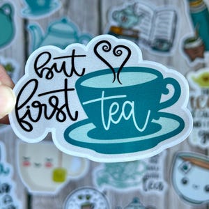 Tea Stickers,but First Tea Sticker Set,artsy Arthurs,tea Sticker,matcha ...