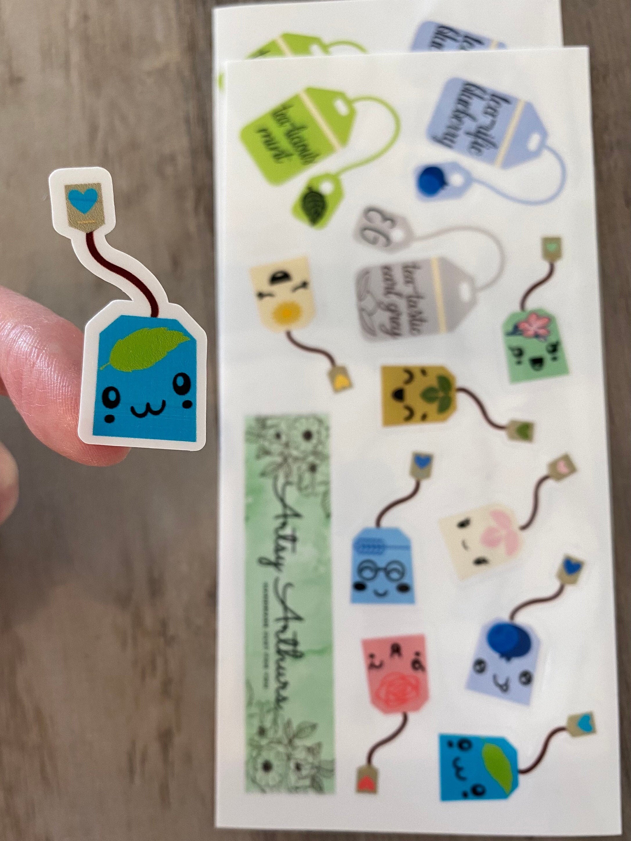Tea Bag Emoji Sticker Seite Artsy Arthurs Scrapbook Etsy