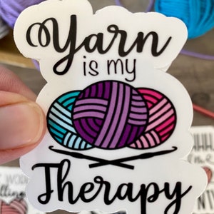 Crochet Stickers,Crochet Sticker Pack,Artsy Arthurs,Hooked on Crochet Stickers,Yarn Stickers,laptop sticker,phone sticker,hydro flask Yarn is my Therapy