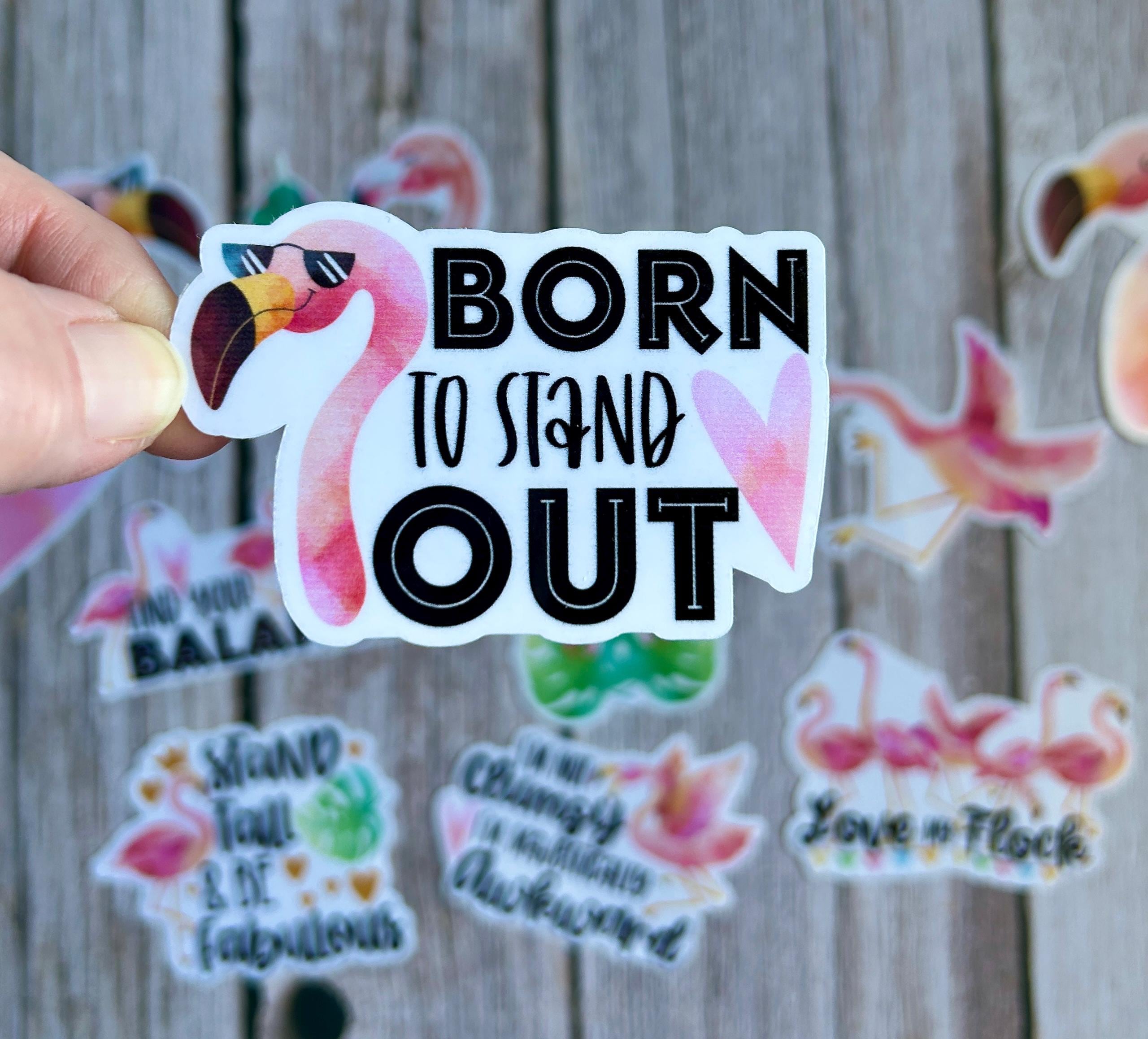 Flamingo Stickers-tropical Watercolor Stickers-flamingo Sticker Pack ...