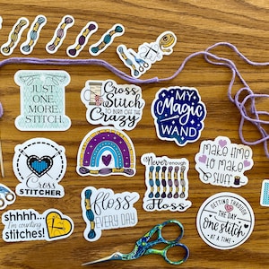 Craft Stickers,cross Stitch Stickers,artsy Arthurs,embroidery Stickers,laptop  Stickers,hydro Flask Sticker, Phone Stickers,sewing Stickers 