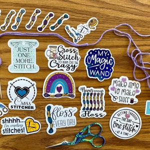 Craft Stickers,cross Stitch Stickers,artsy Arthurs,embroidery Stickers,laptop  Stickers,hydro Flask Sticker, Phone Stickers,sewing Stickers 