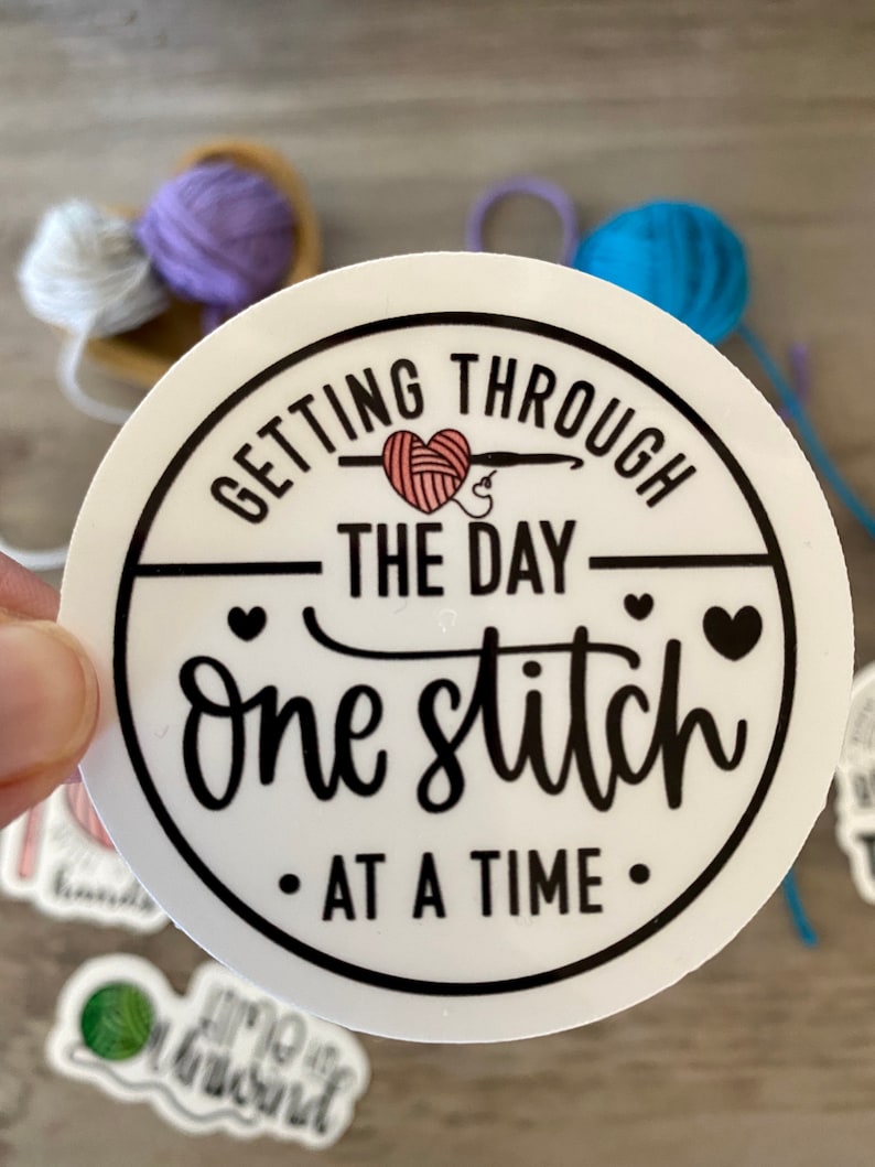 Crochet Stickers,Crochet Sticker Pack,Artsy Arthurs,Hooked on Crochet Stickers,Yarn Stickers,laptop sticker,phone sticker,hydro flask One stitch at a time