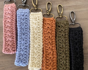 Crochet Key Fob, Artsy Arthurs, wristlet key fob, boho key fob, crochet car accessories, wristlet keychain