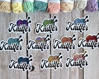 Knit Sticker,Knitter Sticker,Yarn ball Sticker,Knitting Gift,Knit Gift,Artsy Arthurs,Laptop Sticker,Hydro Flask Sticker,Phone Sticker,Yarn