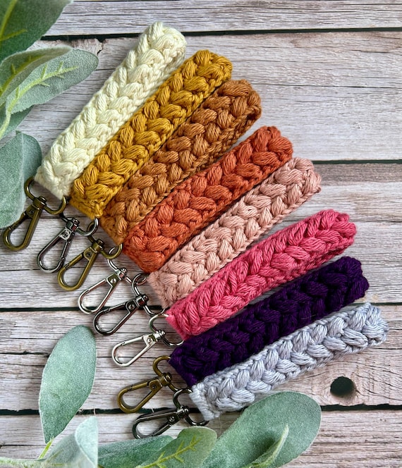 Crochet Keychain/key Fob,handmade Boho Keychain, Cute Bag Charm