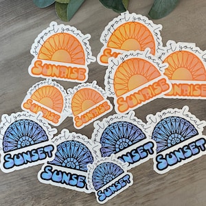 Sun Sticker, Support Your Local Sunrise/Sunset, Artsy Arthurs,hydro flask sticker, laptop sticker, phone sticker,skateboard sticker, car