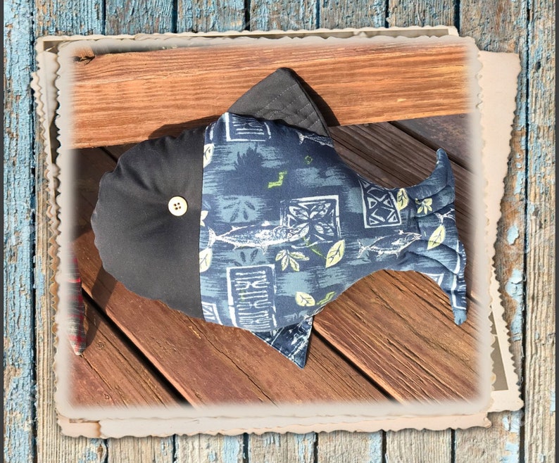 Fish Pillow pillow from clothing Memory gifts Dads clothing Etsy