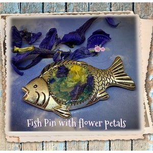 Flower Petal Gifts, Fish Hat Pin, keepsake gifts for men,SIMPLYVERONICA2015 item#1580