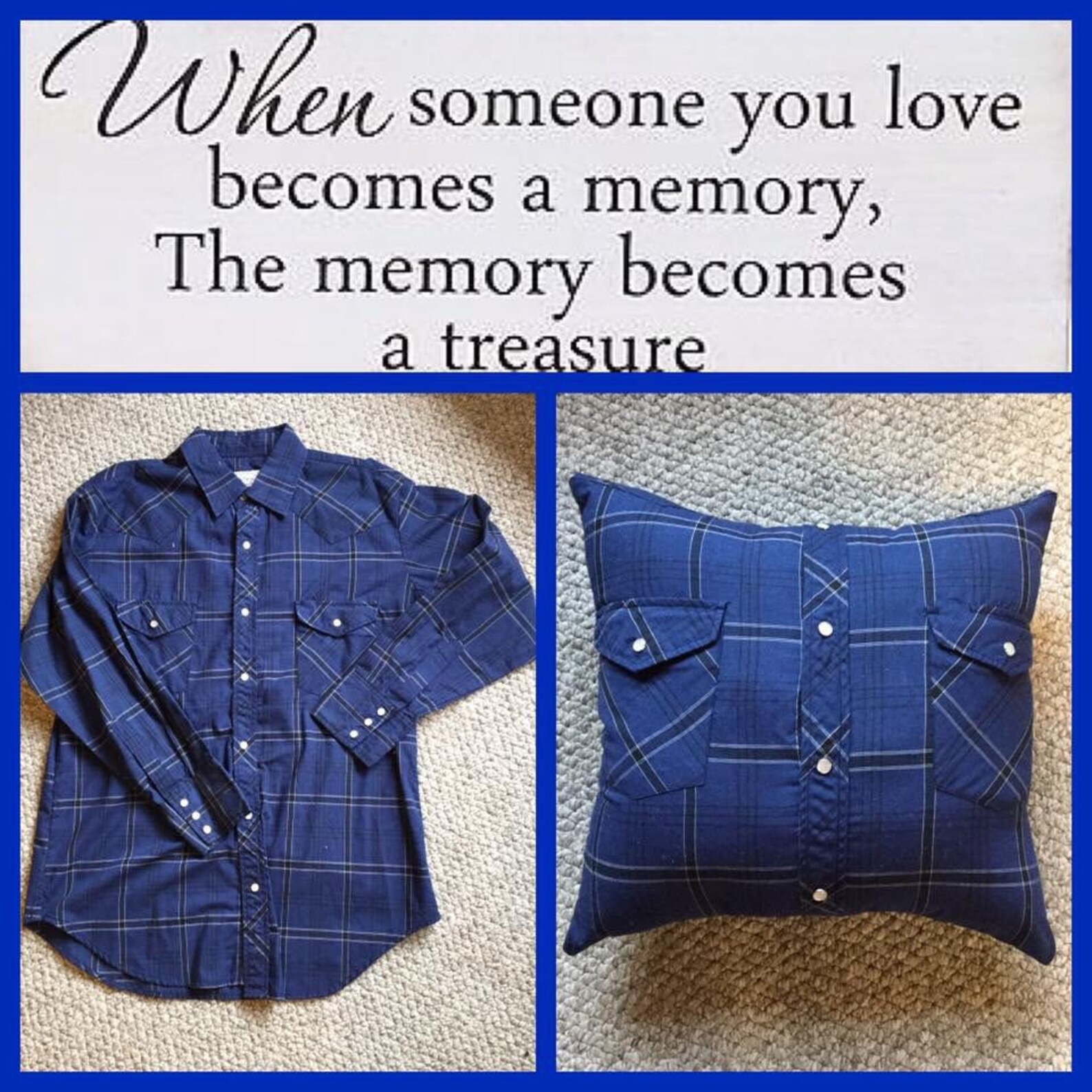 Memory Pillows Pillow From Clothing Keepsake Pillow Etsy