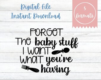 Baby Food SVG Digital File | Baby Led Weaning Design | Bodysuit Bib | Utensils | Funny Infant Shirt | Newborn | Baby Shower Gift | Cricut