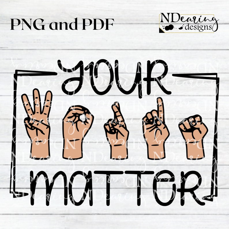 Your Words Matter ASL Sign Language SVG - Cricut, Print (digital Cut ...
