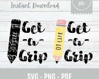 OT Get A Grip Digital Cut File | SVG | Occupational Therapist | OT Life | Rehab | Therapy Design | Cricut | Pencil | Fine Motor