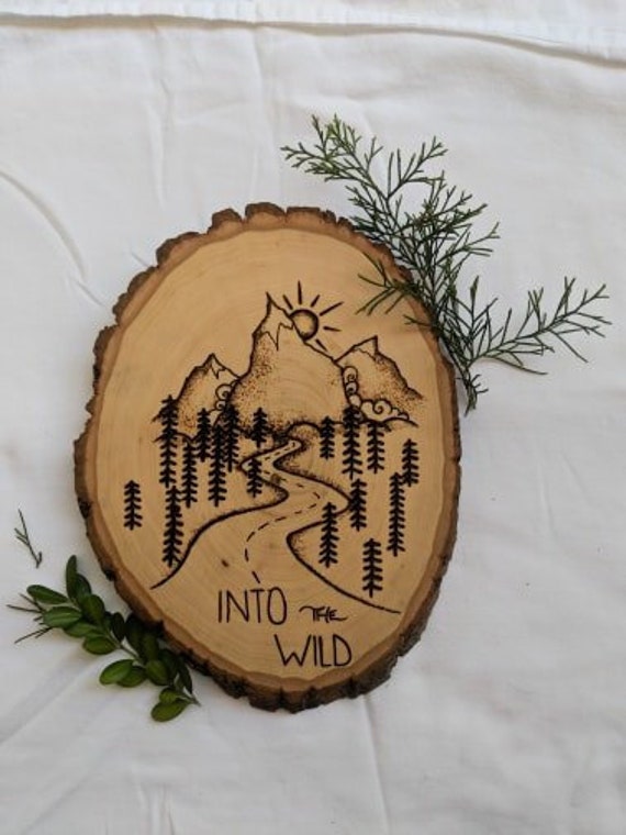 Into the Wild Wood Burning Piece 