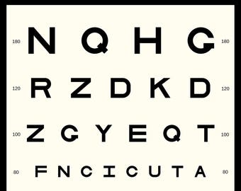 Restoration Hardware Eye Chart