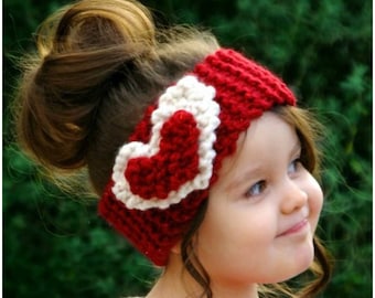 With Love Ear Warmer Heart Headband