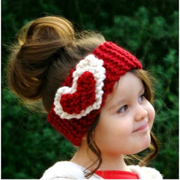 With Love Ear Warmer Heart Headband