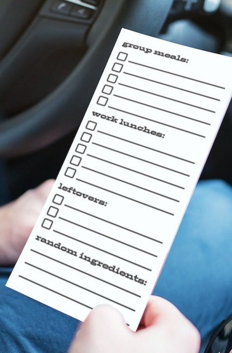 Flexible Meal Plan Checklist NO DATES Fridge &amp; Pantry Inventory Work ...