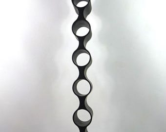 Black Eleven Bottle Wine Rack: Wall Mounted Contemporary Style