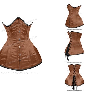 OMZIN Women's Corset Double Steel Bone Waist Training Long Line