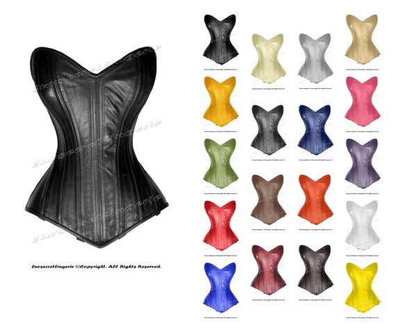 Luvsecretlingerie Heavy Duty 26 Double Steel Boned Waist Training Genuine Leather Long Torso Overbust Shaper Corset 8585 A Etsy