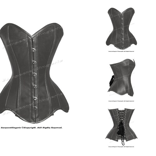 Luvsecretlingerie Heavy Duty 26 Double Steel Boned Waist Training Genuine Leather Overbust Tight Shaper shops Corset #8460