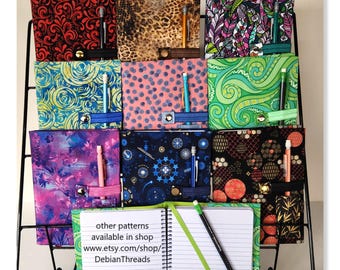 Fabric Notebook Cover (5x7): Refillable Journal with Pen Holder
