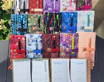 Refillable Fabric Pocket Calendar: 2027-2028 Monthly or 2027 Weekly