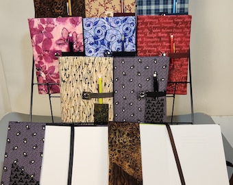 Notebook OR Sketchbook Included with Cover / A-5 hardcover size / Fabric Book Cover / Handmade / Refillable