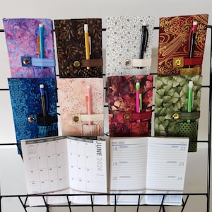 Refillable Fabric Pocket Calendar: 2026-2027 Monthly or 2026 Weekly