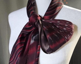 Scarf –  Upcycled Neckties – Silk Scarf – Repurposed Necktie