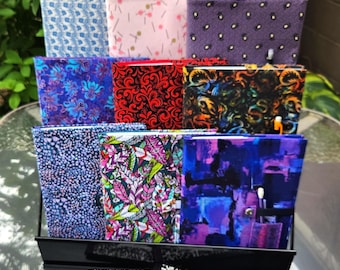 Fabric Composition Book Cover: Refillable Journal with Pen Holder