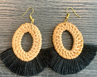 Black Halo Earrings