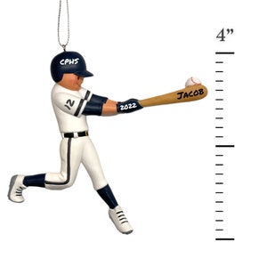Baseball Player Ornament Personalized Baseball Ornament Baseball Player ...
