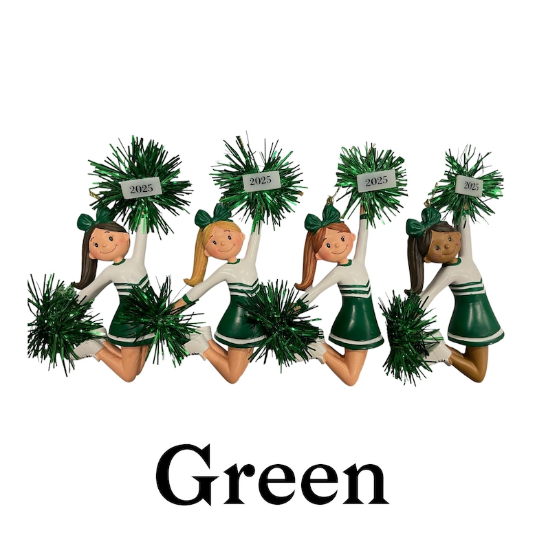 Personalized Cheerleader Ornament: Custom Uniform & Pom Poms image 11