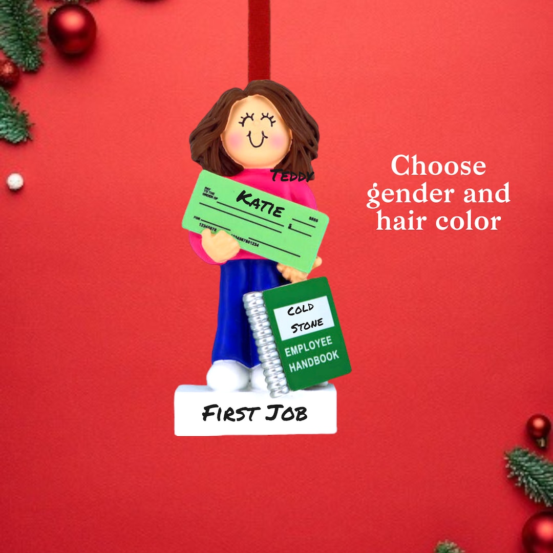 New Job Ornament Personalized First Job Gift Christmas 2023 First Job