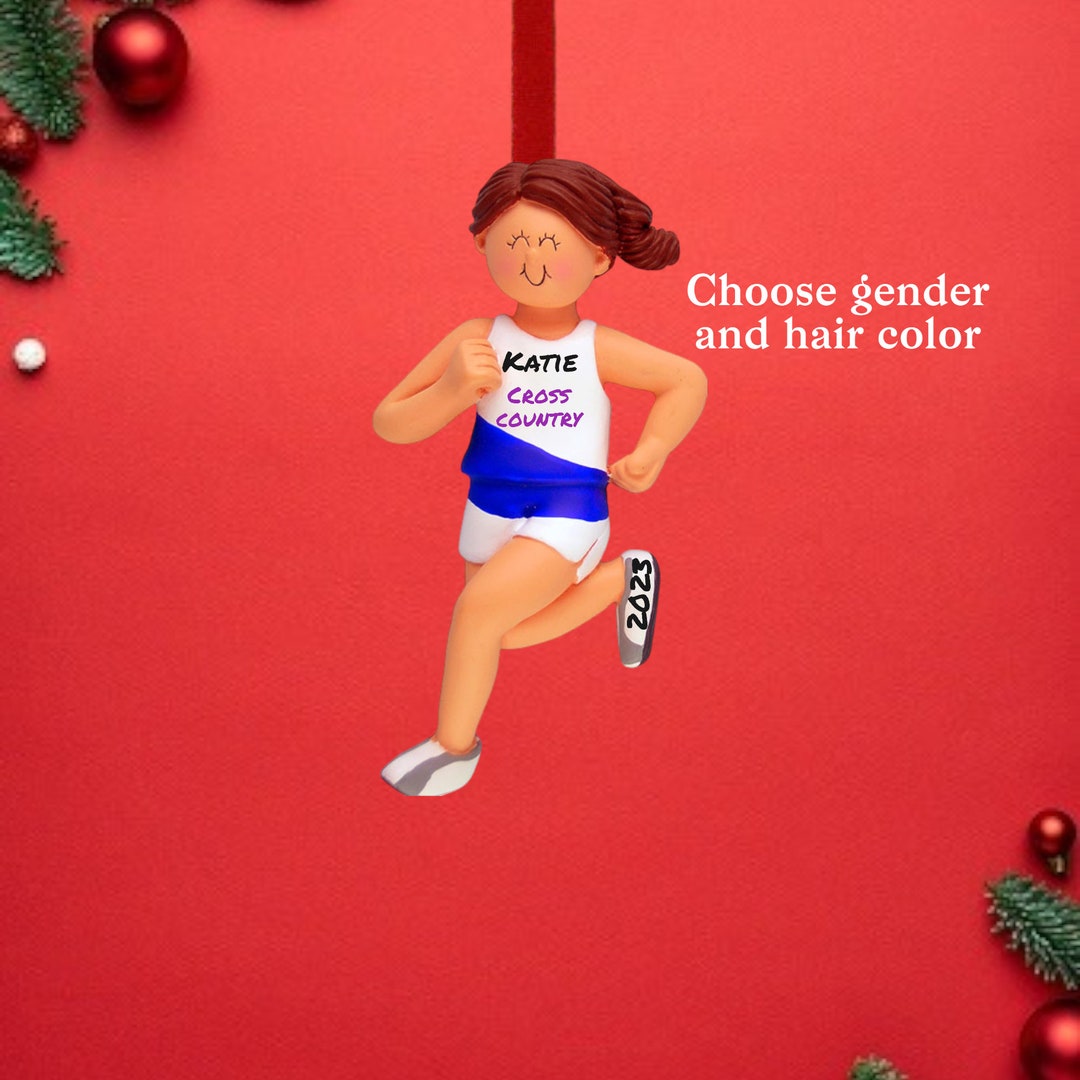 Personalized Marathon Runner Ornament Custom Runner Christmas Decor