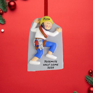 Personalized Rock Climbing Christmas Ornament: Climber Gift