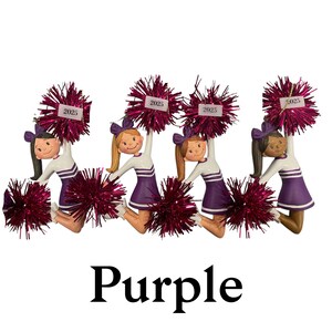 Personalized Cheerleader Ornament: Custom Uniform & Pom Poms image 14