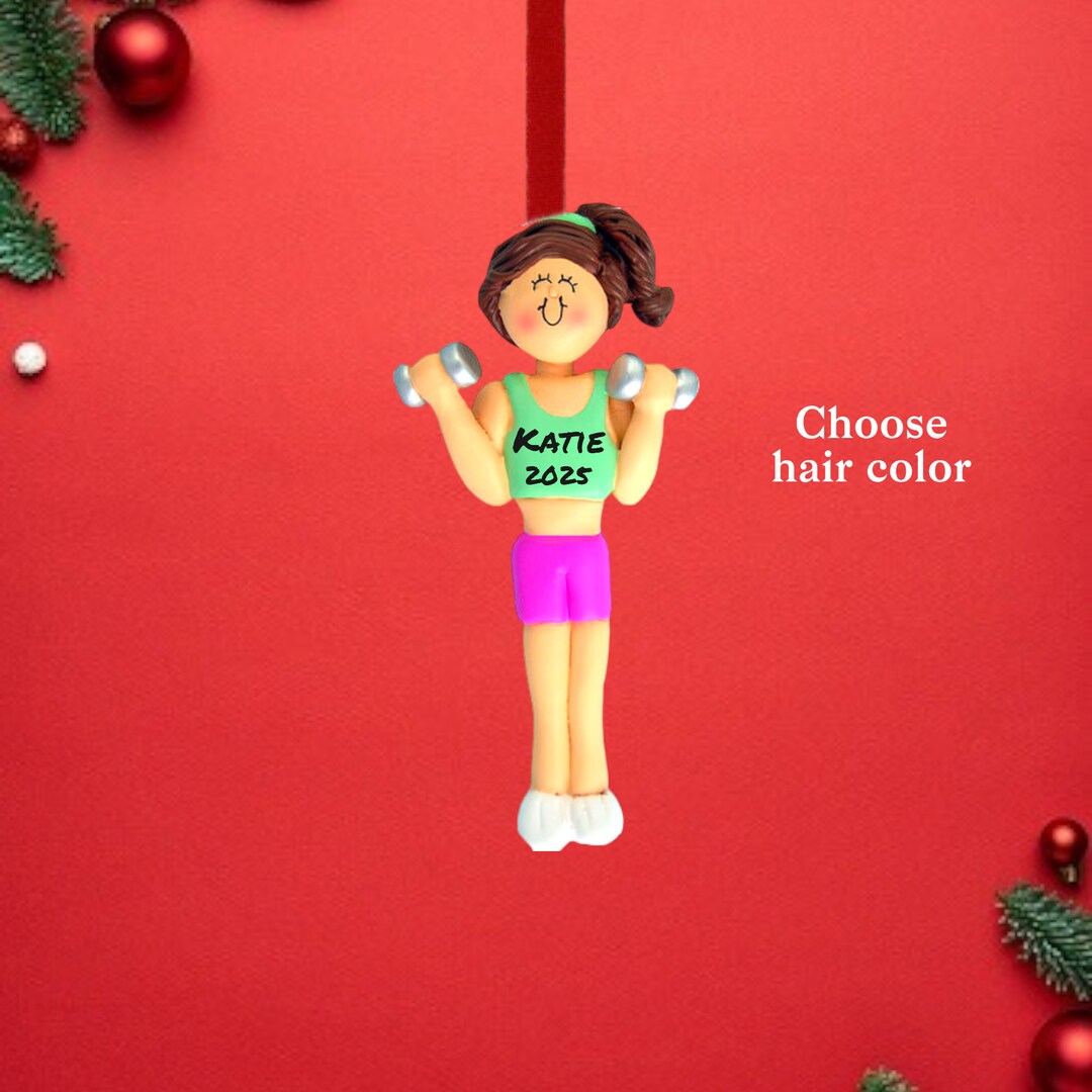 Personal Trainer Gifts, Fitness Ornament, Weight Lifting Ornament