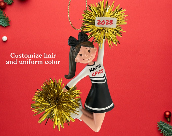 Cheerleader Christmas Ornament / Cheerleading Ornament Purple Etsy