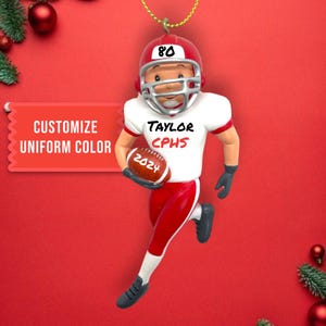 Football Player Ornament - Personalized  Football Christmas Ornament - Football Ornament Gift 2024